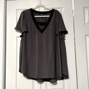 Gray and black lightweight Torrid top, size 2